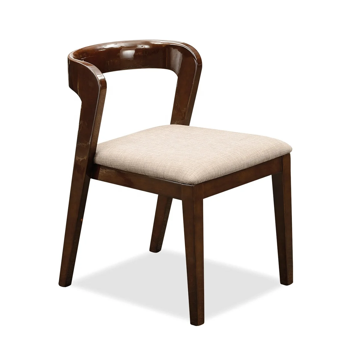 Nordic restaurant furniture fabric upholstered arm dining chair