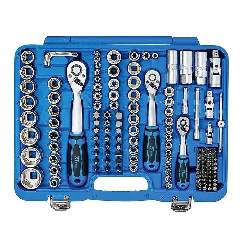 rt 192Pcs Automotive Motorcycle Tool Set Kit Home Socket Mechanic Wrench Ratchet Sockets Sets Hand Tools