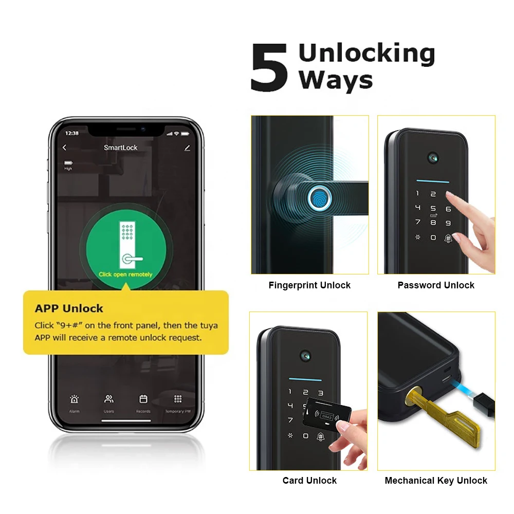 Goking wholesale factory price oem smart lock electronic fingerprint lock touch password home semi-automatic digital keypad