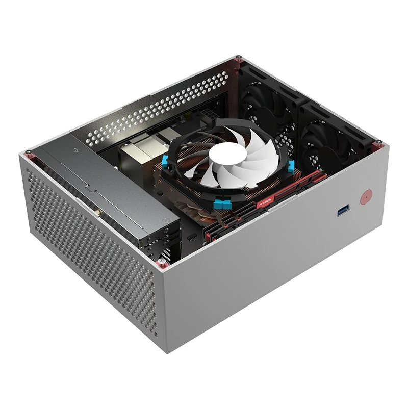 OEM Custom Aluminum Alloy Sheet Metal Bending Mini Desktop Computer Case Housing Electronic Case Enclosure Manufactured