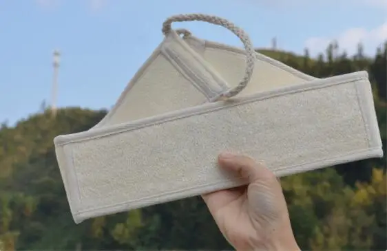 Eco Friendly Loofah Linen Bath Sponge Body Exfoliating body Scrubber Natural Shower Body Bath Scrub