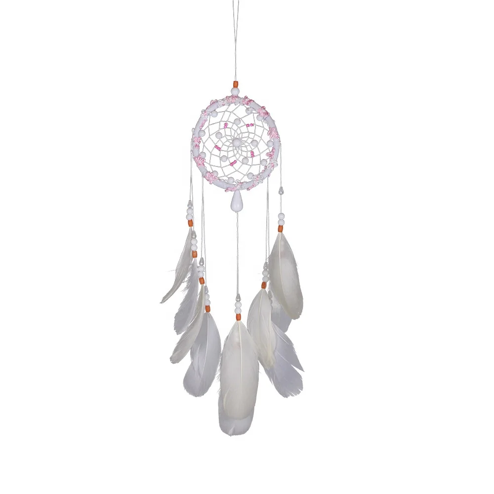 Ins Handmade Indian Feathers Dream Catcher Pendant for Creative Gift Home Living Room Decoration