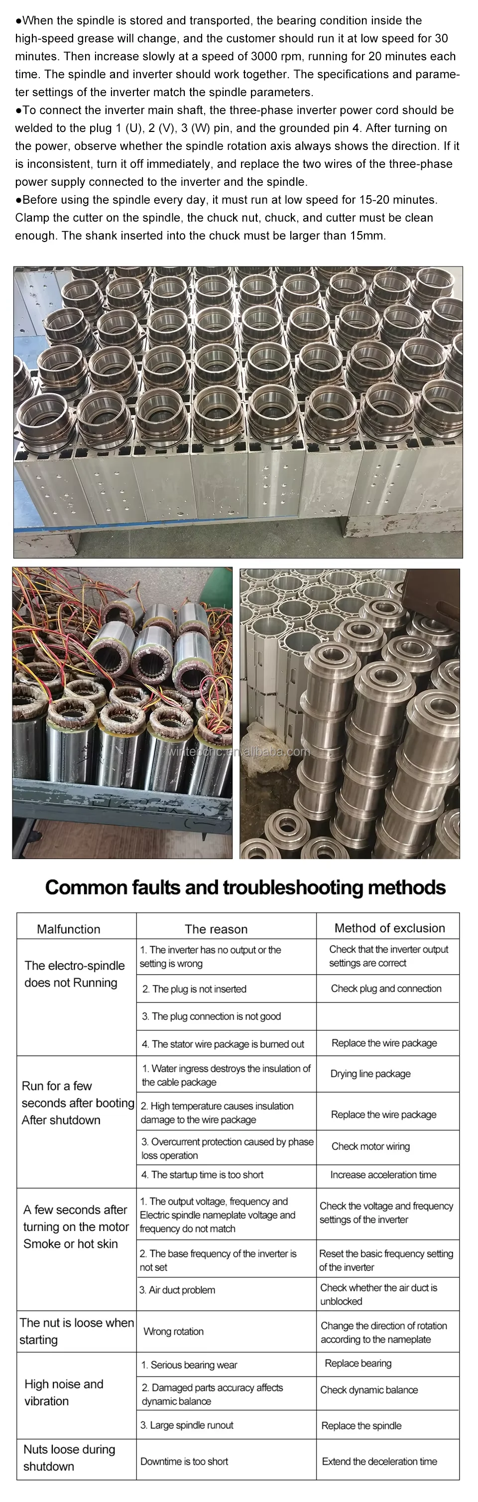High speed ER 32 380V 5.5KW water cooled spindle motor for cnc router