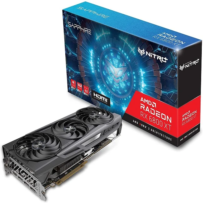 Игровая Видеокарта Sapphire RX 6800 XT, 16 ГБ, с 256 бит GDDR6 AMD RDNA 2, архитектура