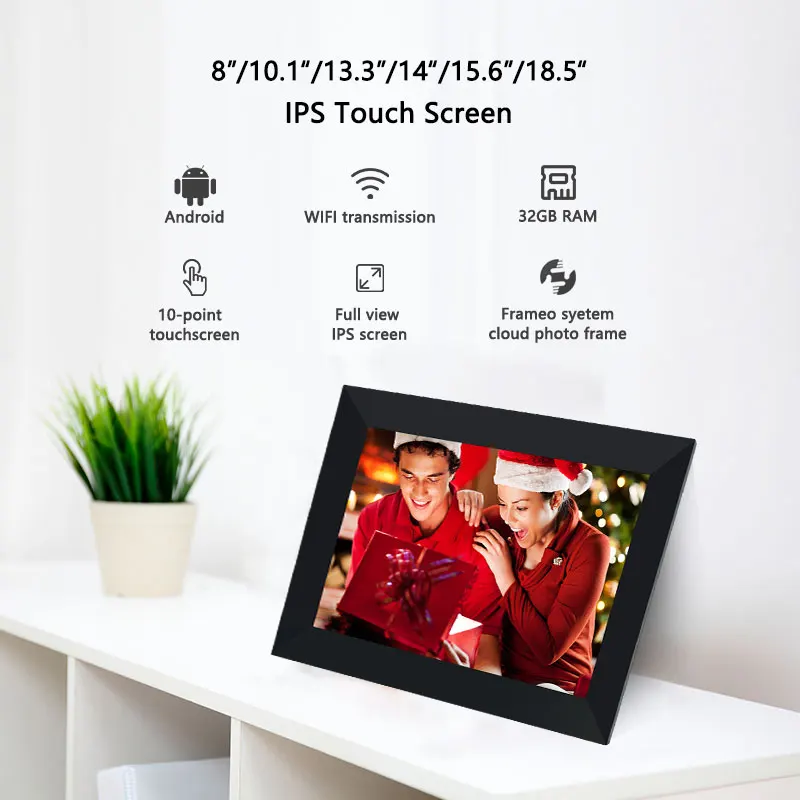 Оптовая продажа Wi-Fi цифровая облачная рамка фото сенсорный ЖК-экран Беспроводная картинка доля из любого места