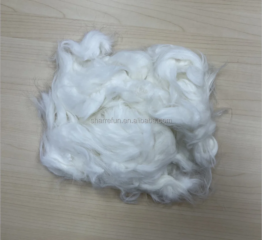 Spiky  Angora Rabbit Fibre Natural white with high quality