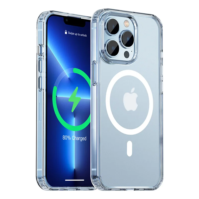 Best price slim transparent magsafing case magnetic for iphone 12,13 series etc