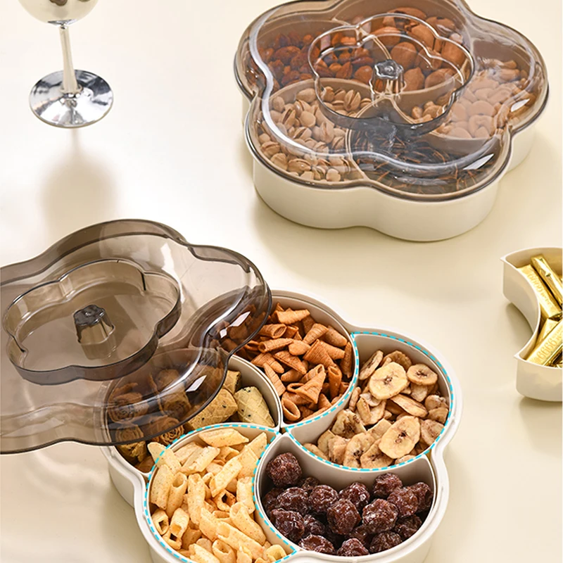 Safety thickened material 5 graids fridge organizer bins Spice Divided Container Box Dust and insect proof