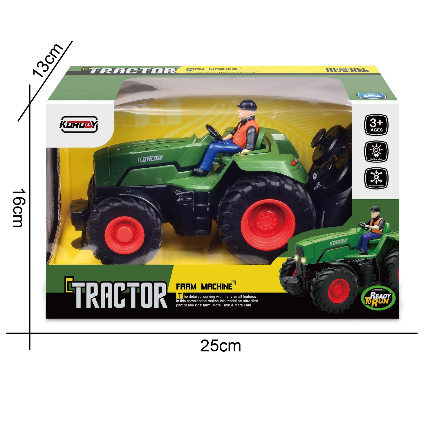4DRC Other Toy Vehicle Electric Farmer Car Toys 1/24 6 Channels Radio Controlled Farm Truck 2.4g 4wd 4 Wheels Rc Farm Tractor