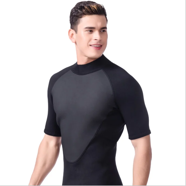 AGRADECIDO Wholesale Short Sleeve Scuba Diving Suit Swim Suit Plus Size Springy Surfing Wetsuits For Men