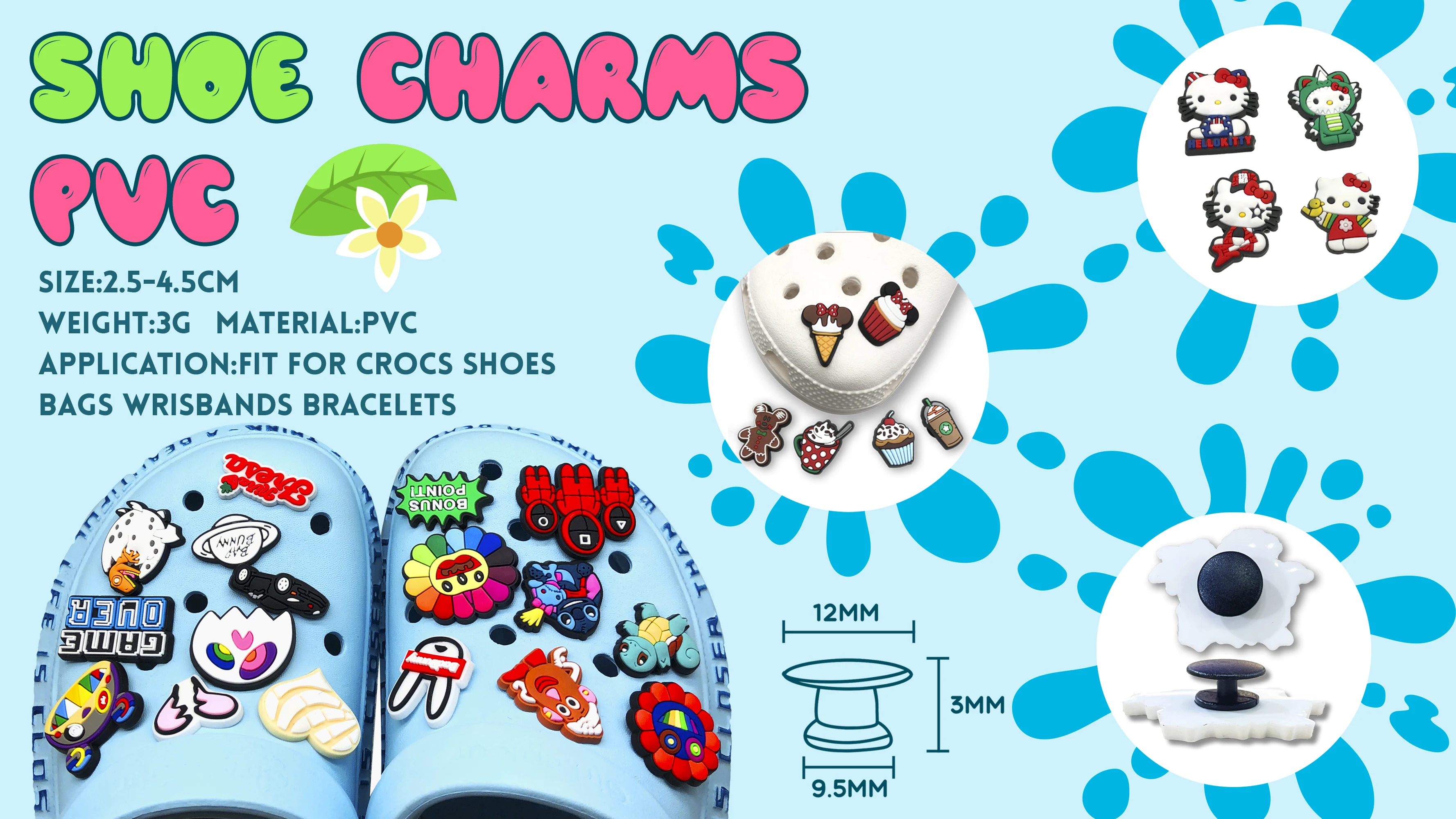 Prime Drink Rubber Croc Charms Designer PVC Shoe Charm