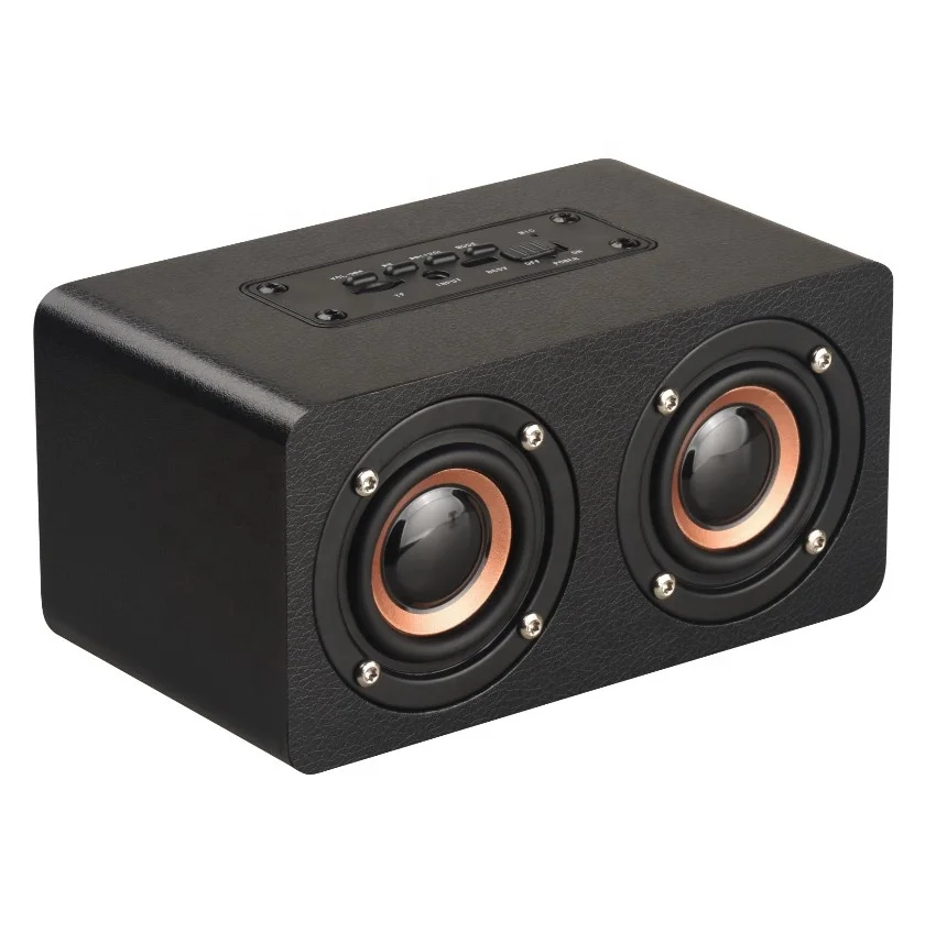 E-TRENDS Newest Perfect Design Portable Wooden Bluetooths Sound Box Wireless Speaker With A Full Customized Wrap