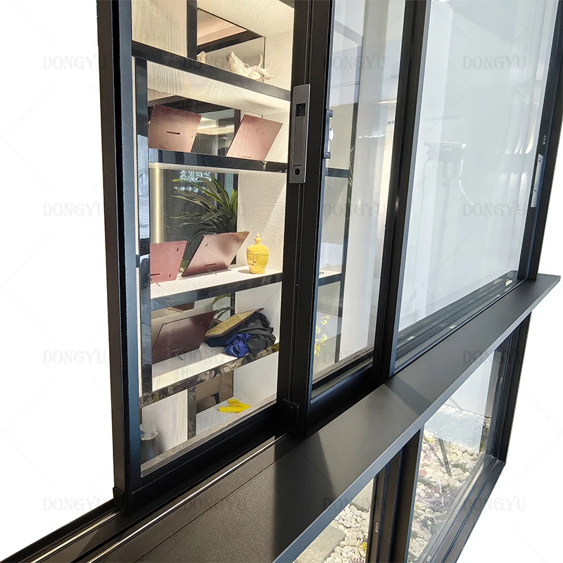 Florida hurricane-resistant impact glass full view whole scene  slim frame aluminum glass sliding windows for house School