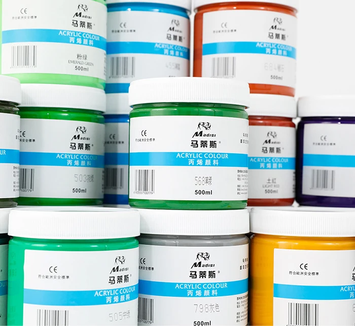 Wholesale High Quality 500ml Multi Colors Acrylic Professional Custom Acrylic Paint Color