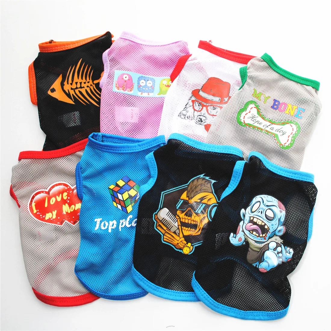 Wholesale New ultra-light cool mesh summer pet sunscreen clothes pet dog t shirt vests clothes summer