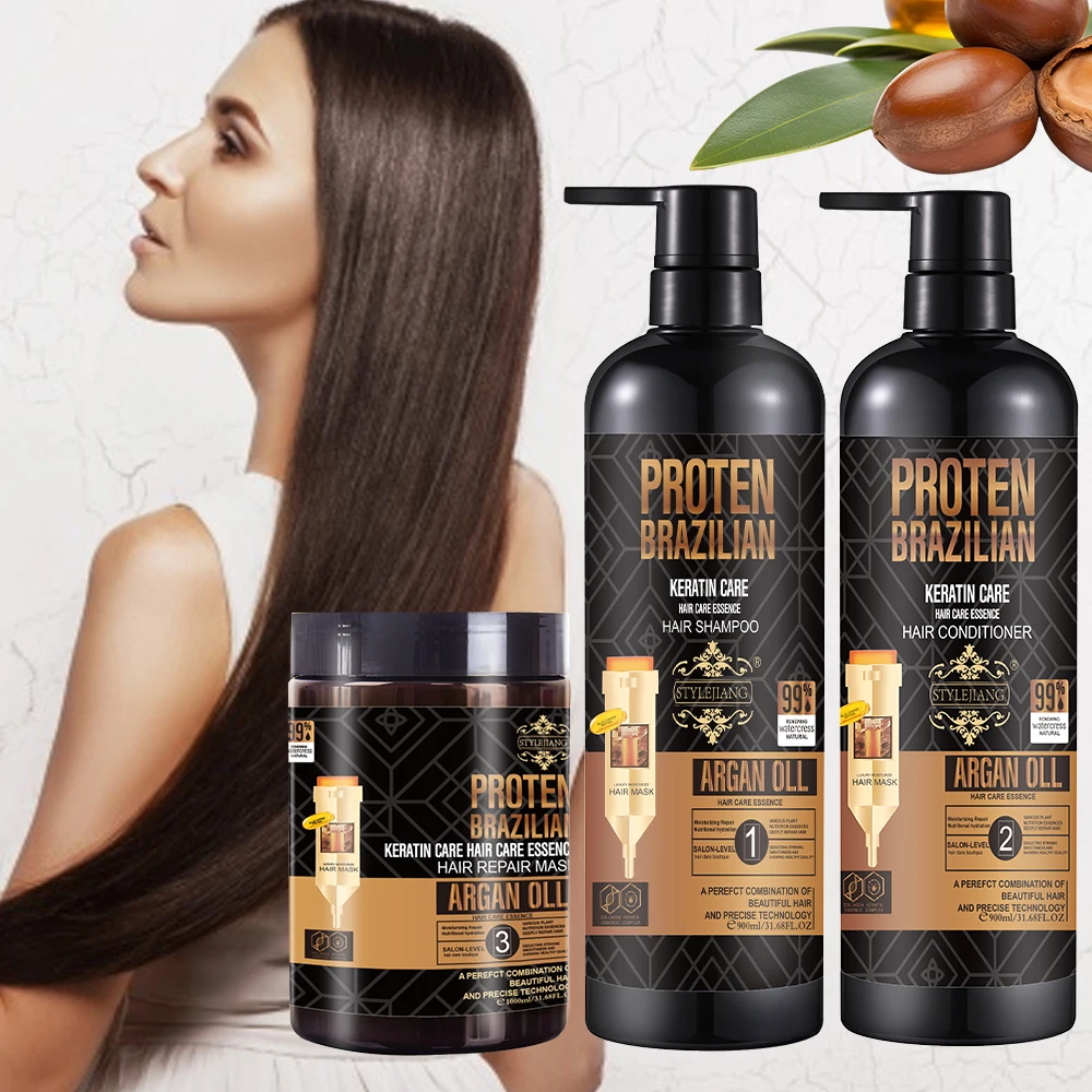 Factory Price Protein Brazilian Keratin Repairing Nourishing Hair Care Set Private Label Protein for women and man