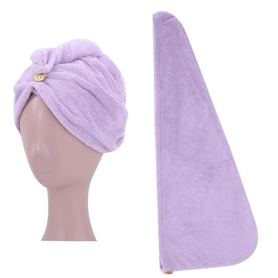 Cheap Wholesale Quick Drying Wrap towel turban microfiber hair towel for hair drying