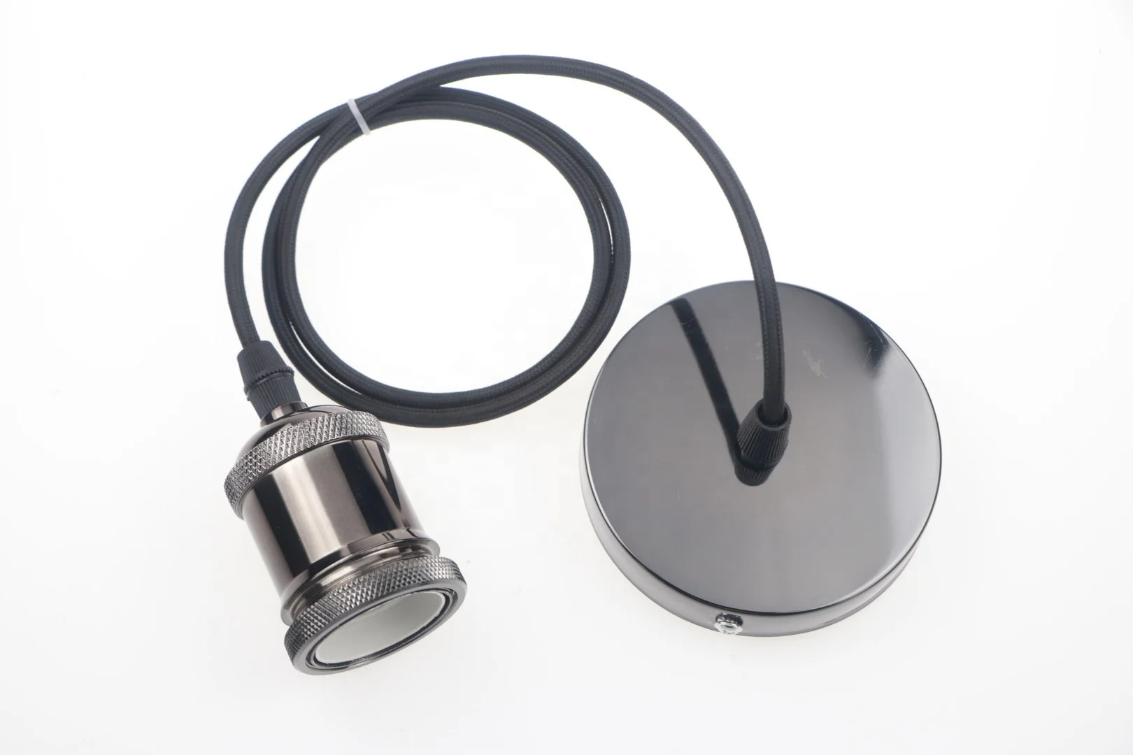 Vintage lamp holder fabric and hemp rope cables E27  lamp base holder