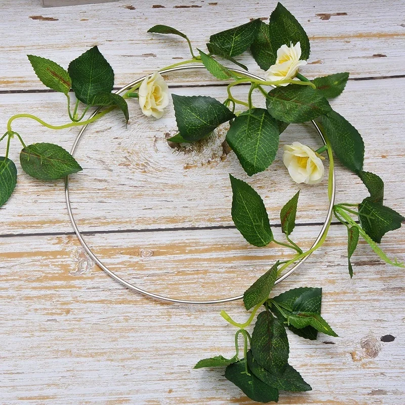 wholesale Large Metal Macrame Ring gold metal floral hoop ring 15cm gold metal hoop for  Macrame Wall Hanging Crafts