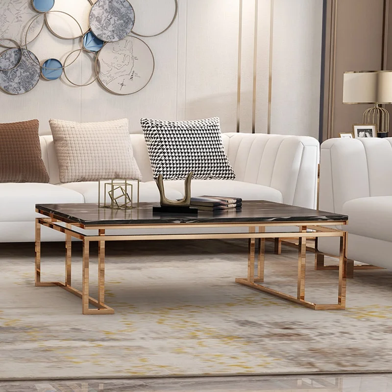 Modern marble top tv stand furniture living room metal leg for living  design