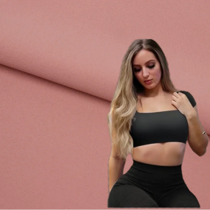 Eco-friendly Nylon Spandex Interlock For Top Legging exercise  knitting jersey fabric for gym fitness yoga sports stretch fabric