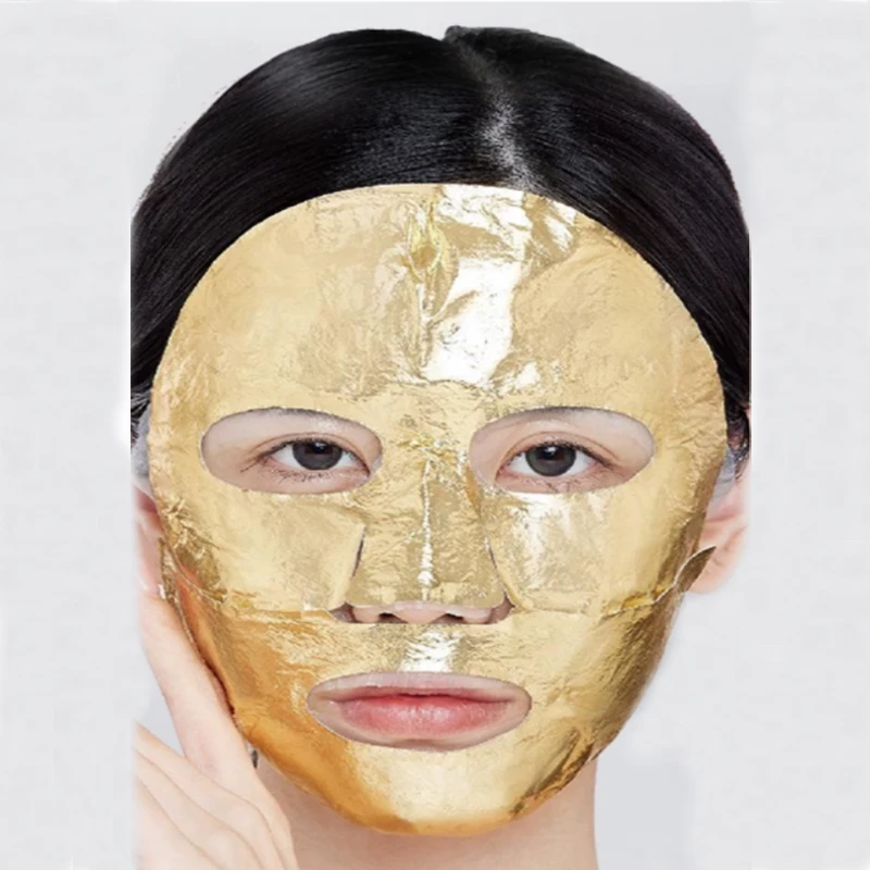 Black technology Heating Facial Sheet skin care Fabric face masks gold foil non-woven fabrics mask