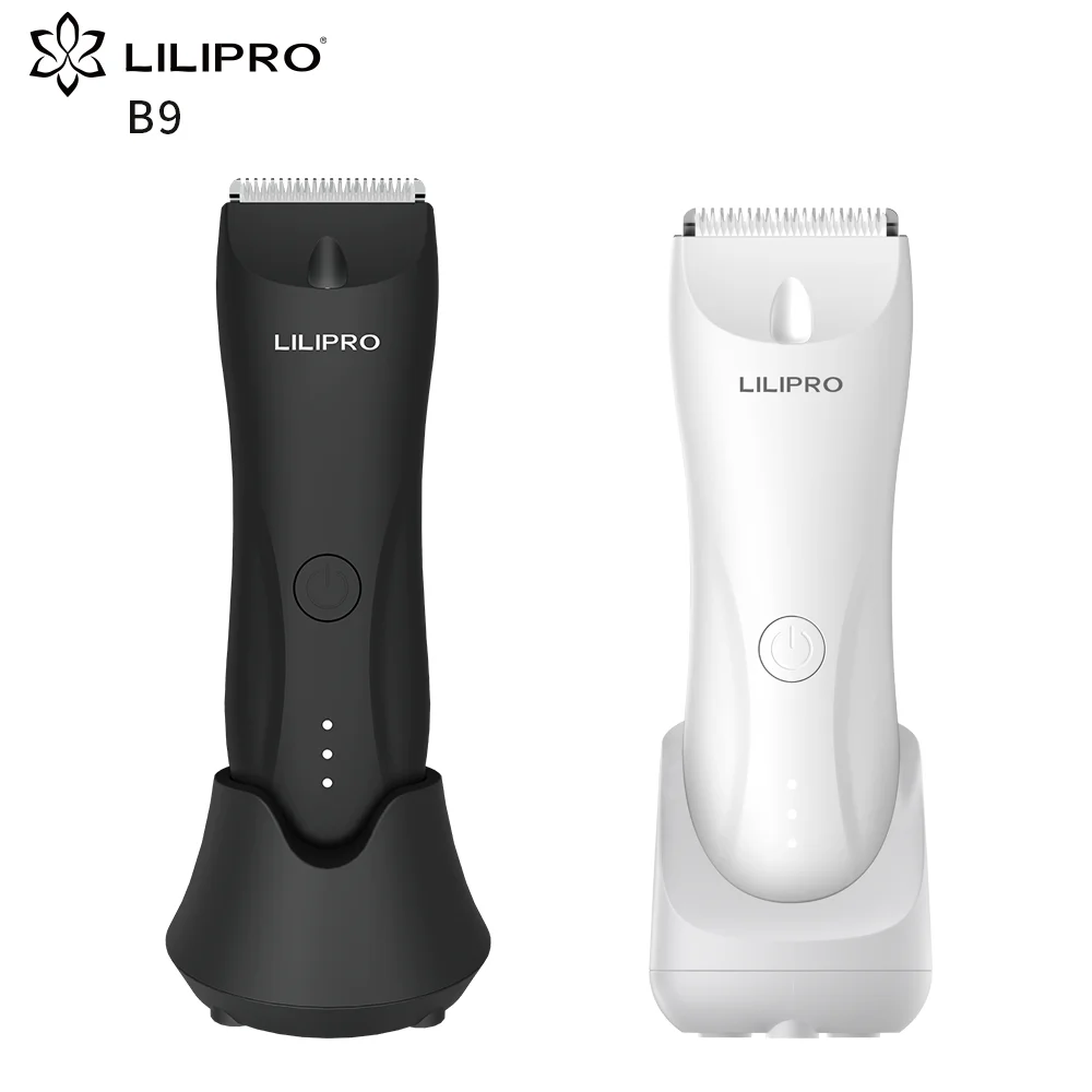 LILIPRO B9 Water Proof Body Trimmer Shavers for Testicles Electric Groin Trimmer Replaceable Ceramic Blade Personal Hair Trimmer