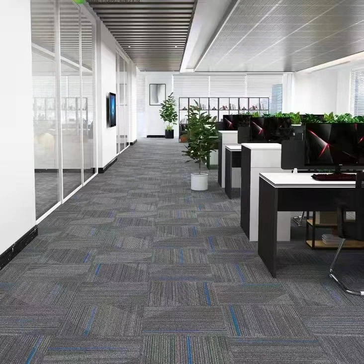 Waterproof Nylon Square Or Rectangle Shape Office Carpet Pvc Modular 50*50cm Or Customized Size Carpet Tile