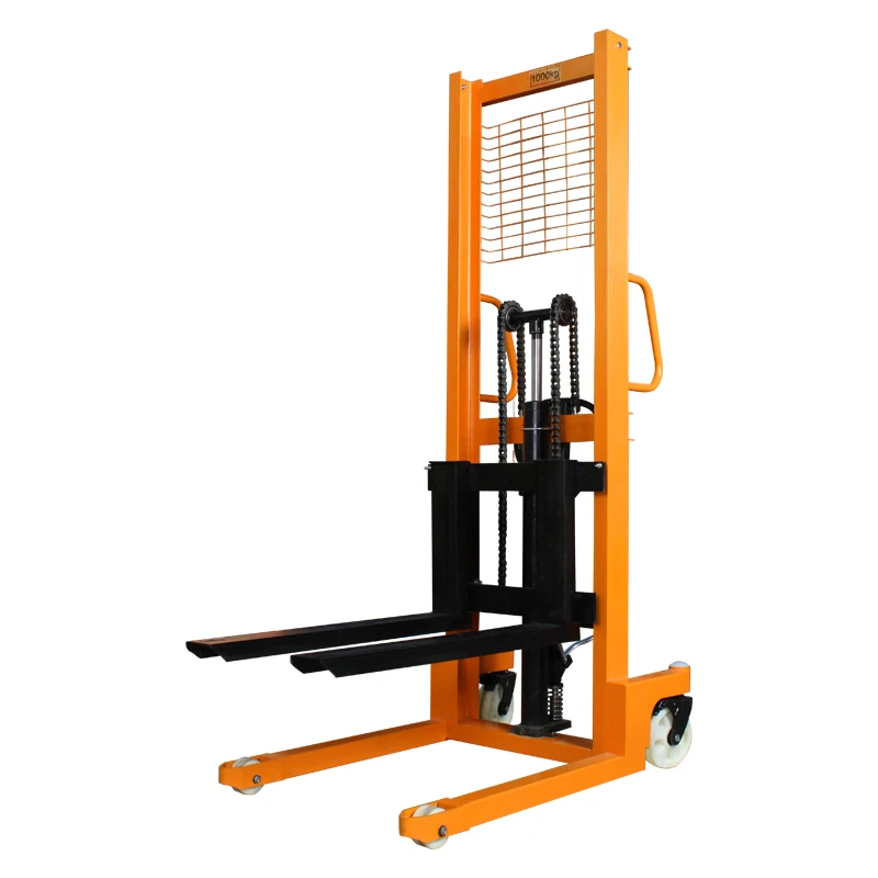 factory customized Nylon wheel practical manual hydraulic stacker for Logistics handling