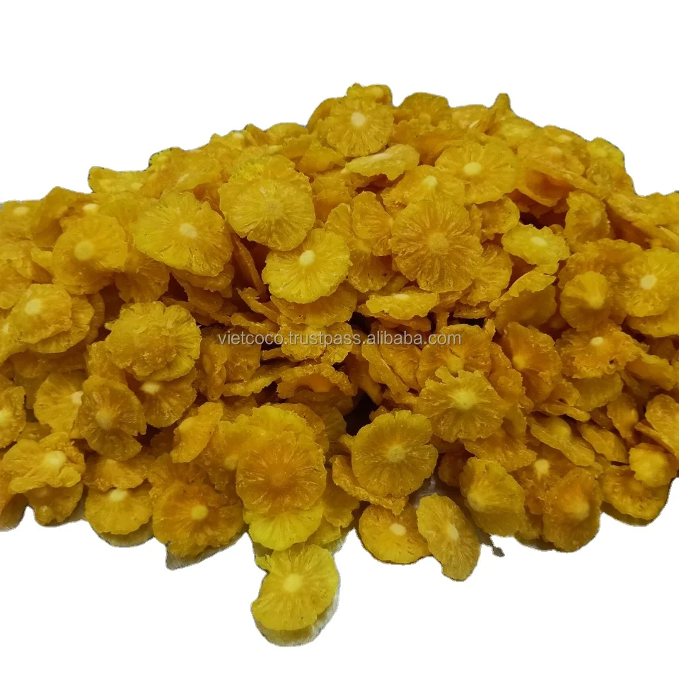 Soft Dried Pineapple No Low Sugar, Delicious, Nutritious Snack From Natural Tropical Fruit in Vietnam Retail Bulk Packing