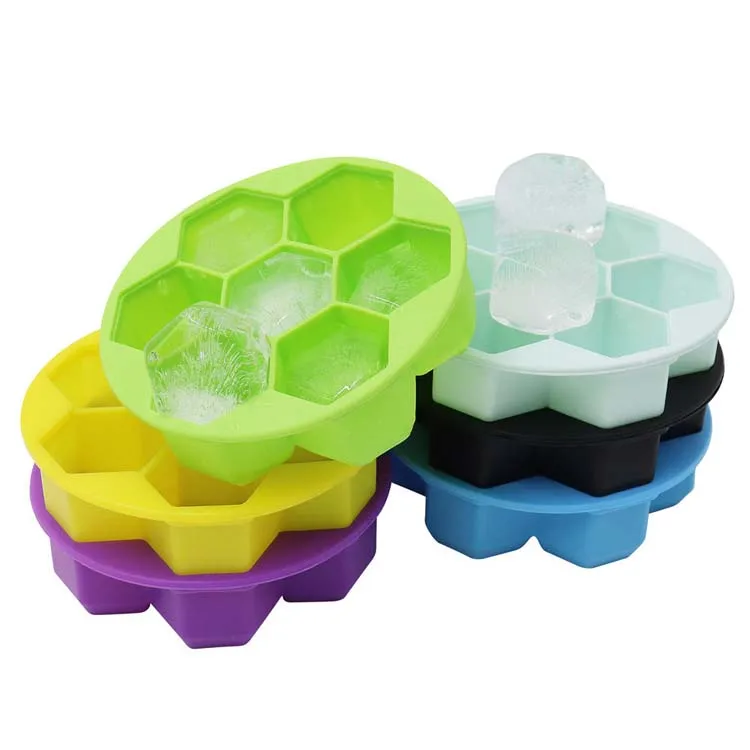 Square Ice Ball Cube Maker Mold Trays Round Ice Cream Mould Silicone Ice Cube Tray With Lid