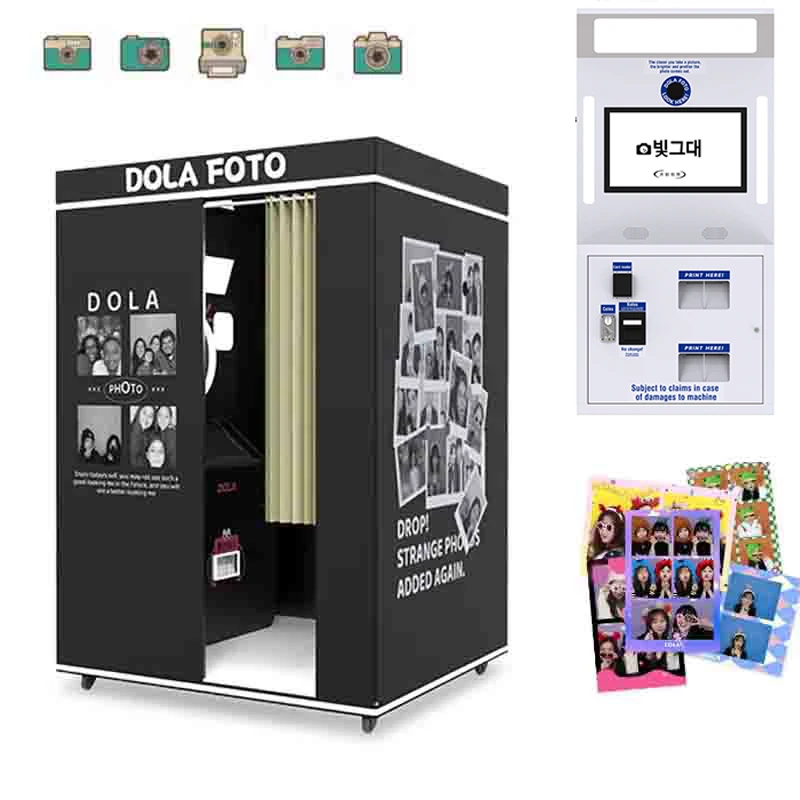 Magic Mirror Photo Booth with Touch Screen, DSLR Camera, Instant Print, Customizable Photo Props for Memorable Events