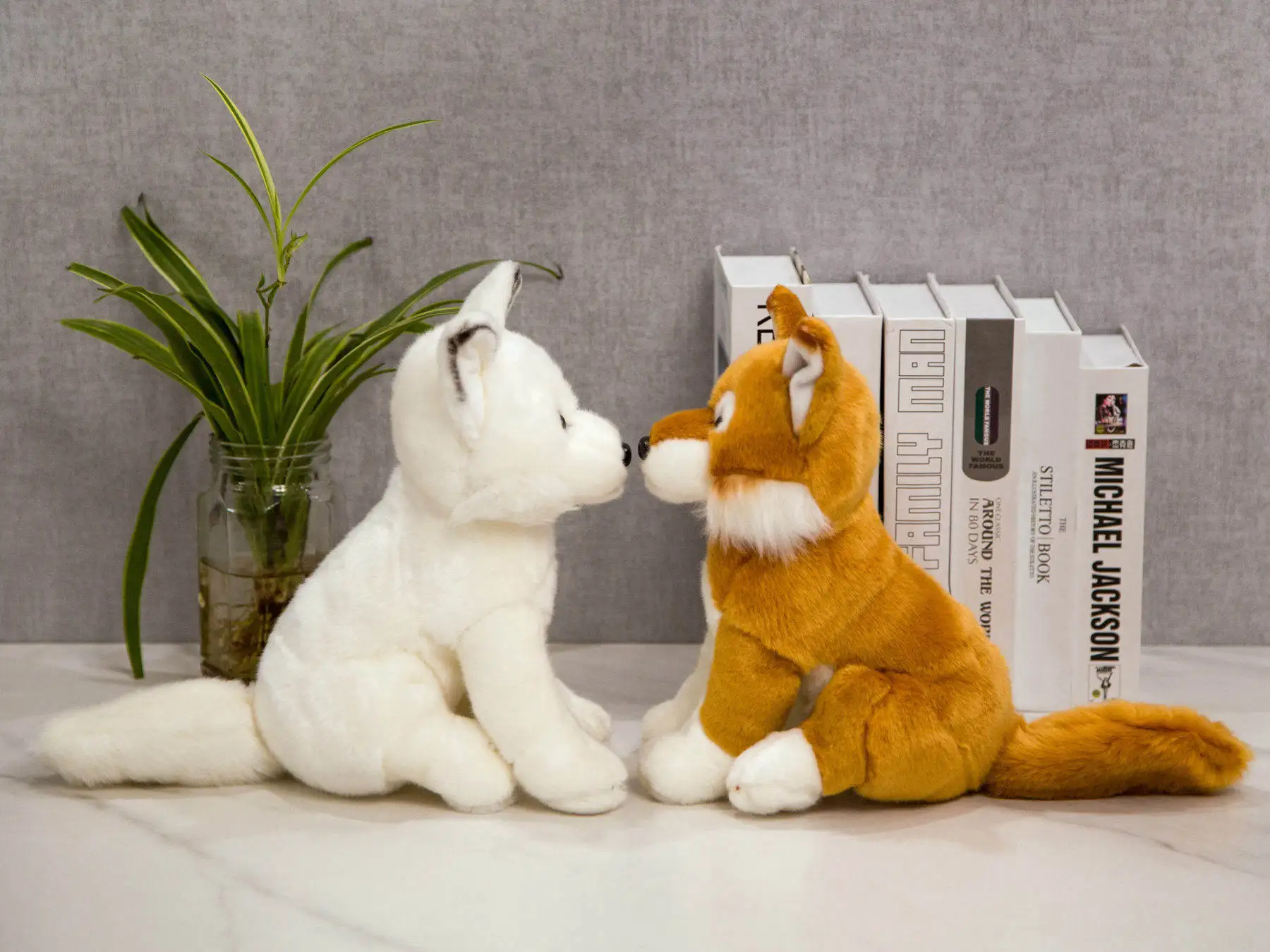 Realistic peluche animal stuffed fox plush toy Wholesale soft cute stuffed animals fox