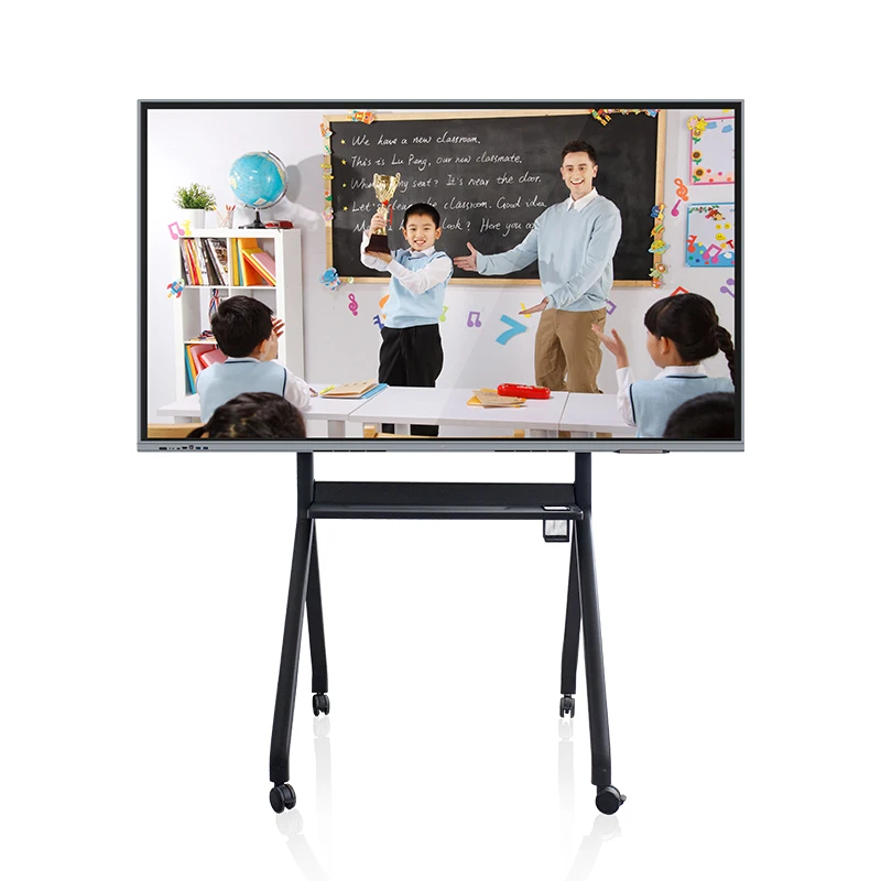 65 75 Inch Interactive Touch Screen Led Flat Panel White Board Kid Office China Whiteboard digital smart board for classroom