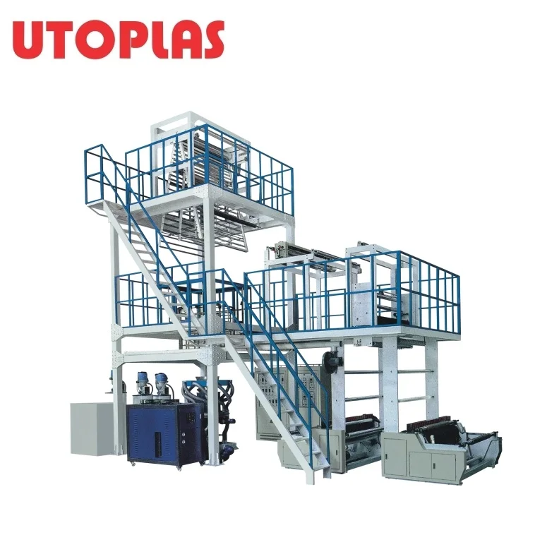 Трехслойная машина для выдувания пленки, совместная экструзия, внутреннее воздушно-пузырьковое охлаждение (IBC), линия продукции с вращающейся пленкой
