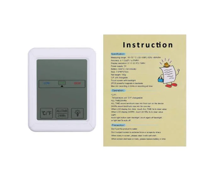 Мульти-функциональный Макс/мин Влажность в помещении монитор цифровой настольные часы термометр гигрометр метеостанция