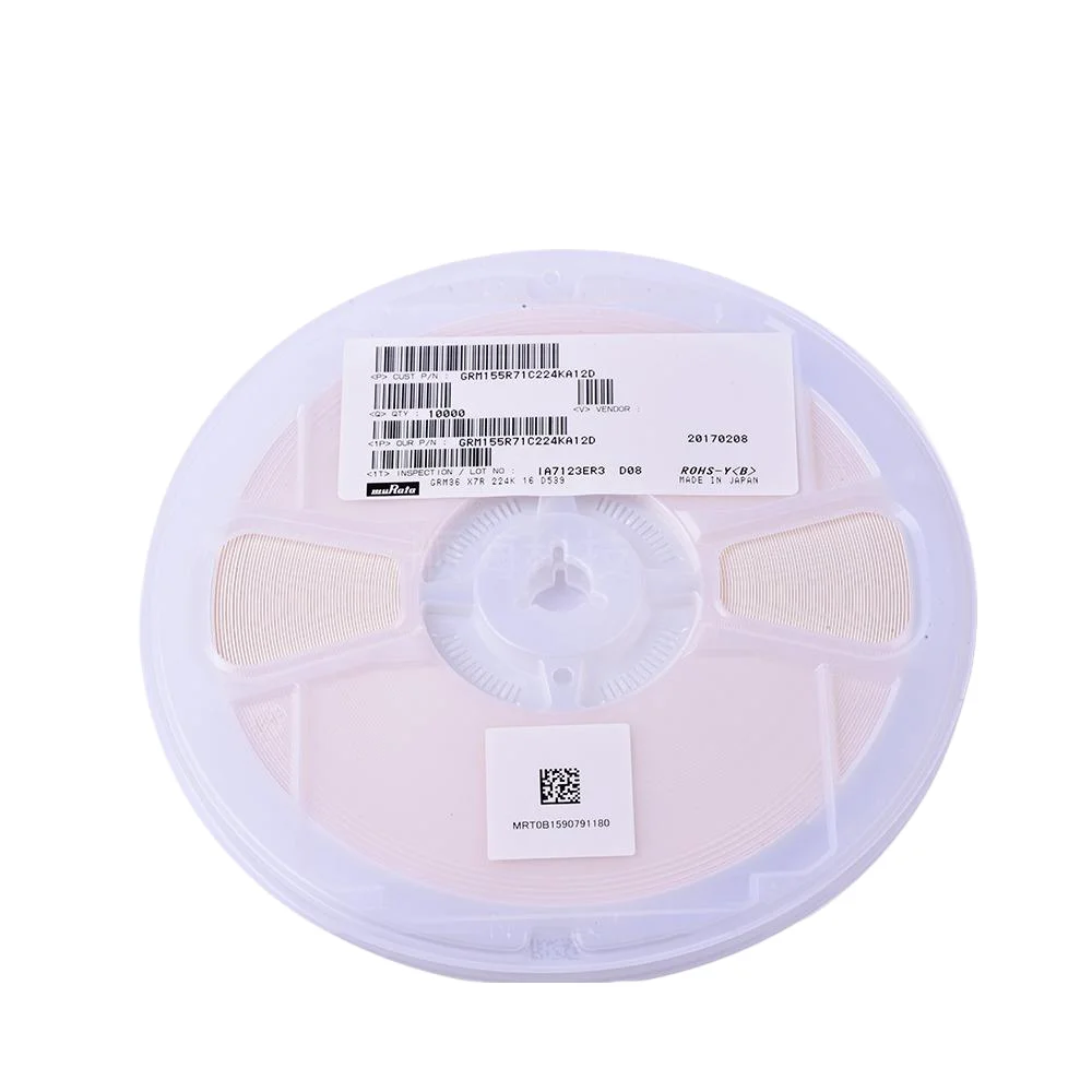 220nF 10V 10% X5R 0402/1005  Murat.  SMD  capacitor  GRM155R61A224KE19D 1000PCS/Bag