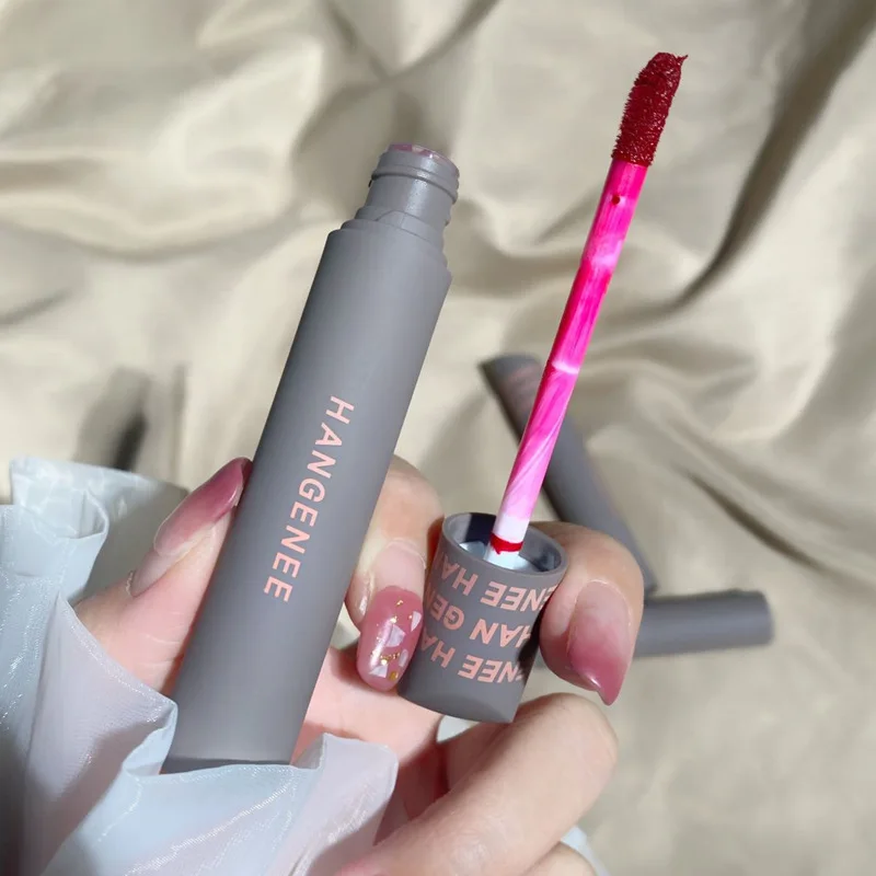HANGENEE new fingertip lip glaze matte mist velvet unfading lipstick Lip makeup 6 color