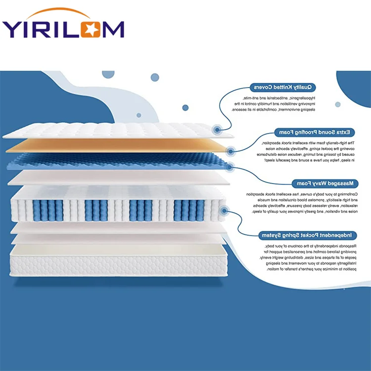 Customized High Quality 7 inch height mattress king size mattress queen Pocket Spring