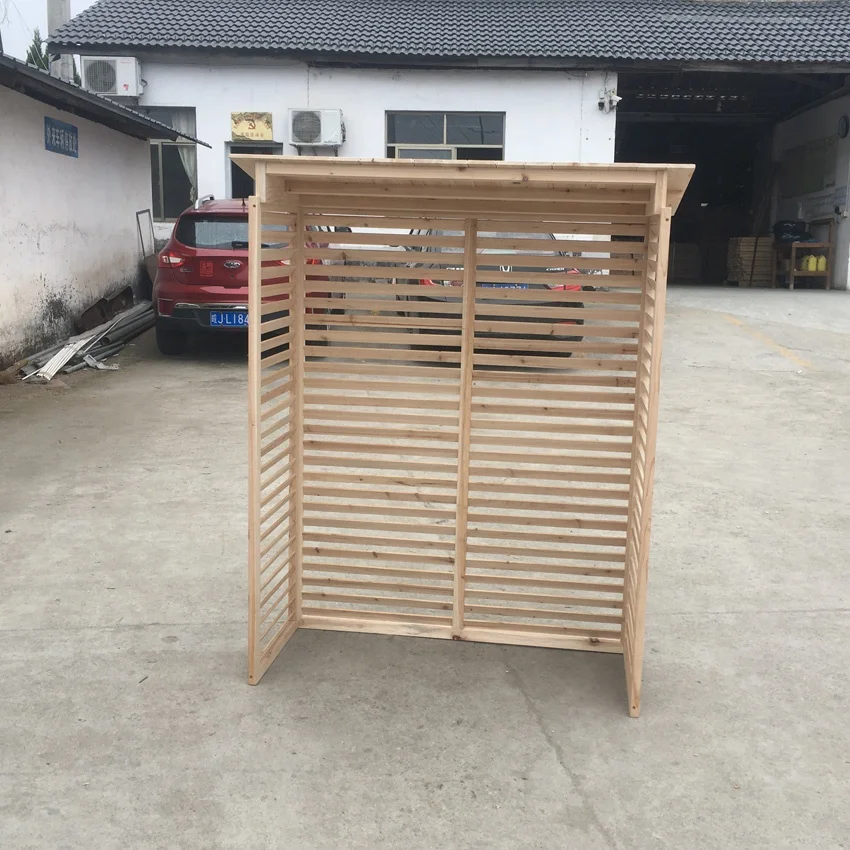 Outdoor air conditioner cover decorative conditioner protect cover wooden air condition cover