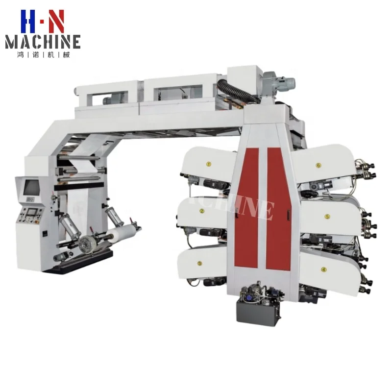
uv flexo printing machine 4 color 6 color price 6 color automatic flexo print machine price paper plastic printing 