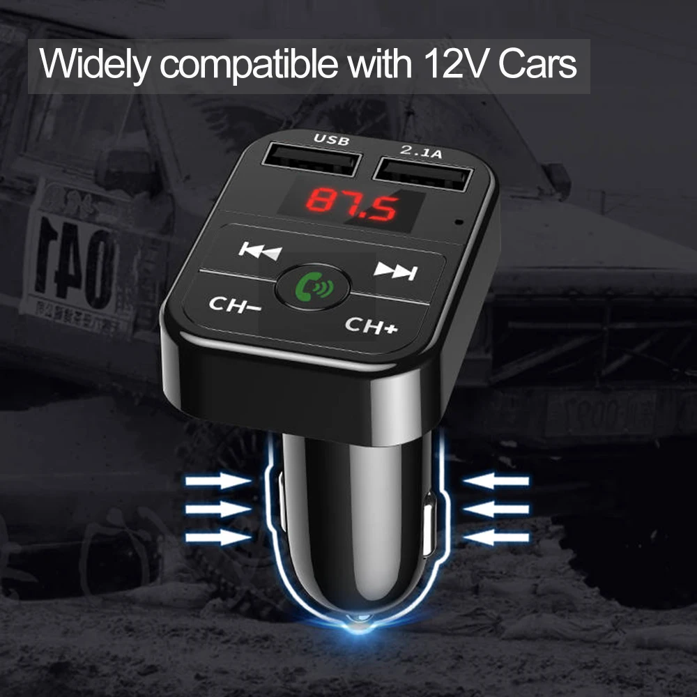 
PSDA Led Display wireless Car Handsfree FM Transmitter Car MP3 Player Pink MAX Black White 