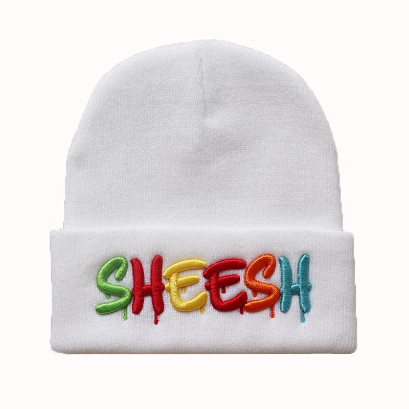 Cuffed Plain Skull Knit Hat Cap Unisex Knit Winter Hat Knitted Beanie for Men and Women