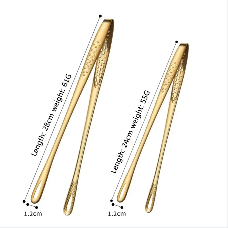 Custom Logo BBQ Tongs Stainless Steel Food Clip Korean Steak Clip Barbecue Tools Bbq Accessories