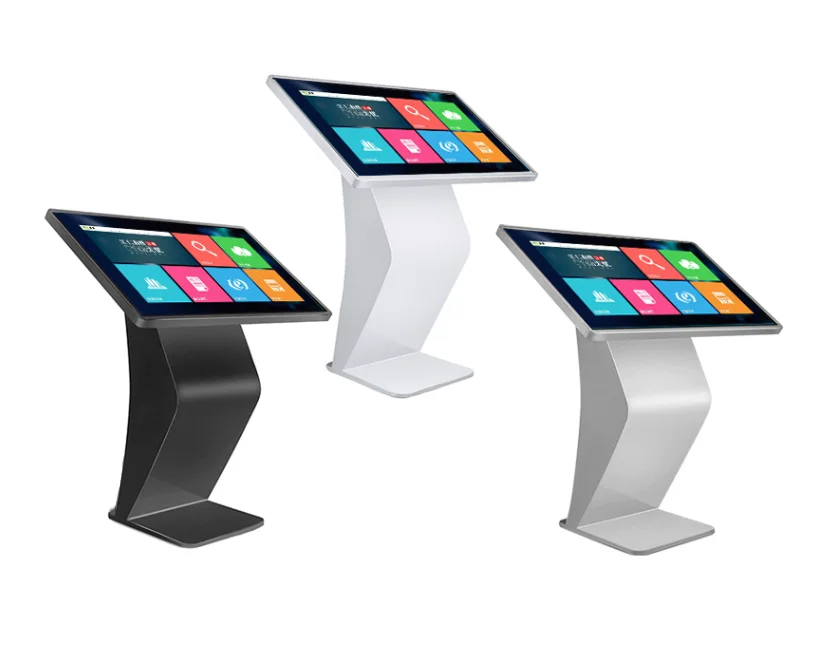 32' Standalone Touch Screen Lcd Digital Information K And S Shape Kiosk With Software