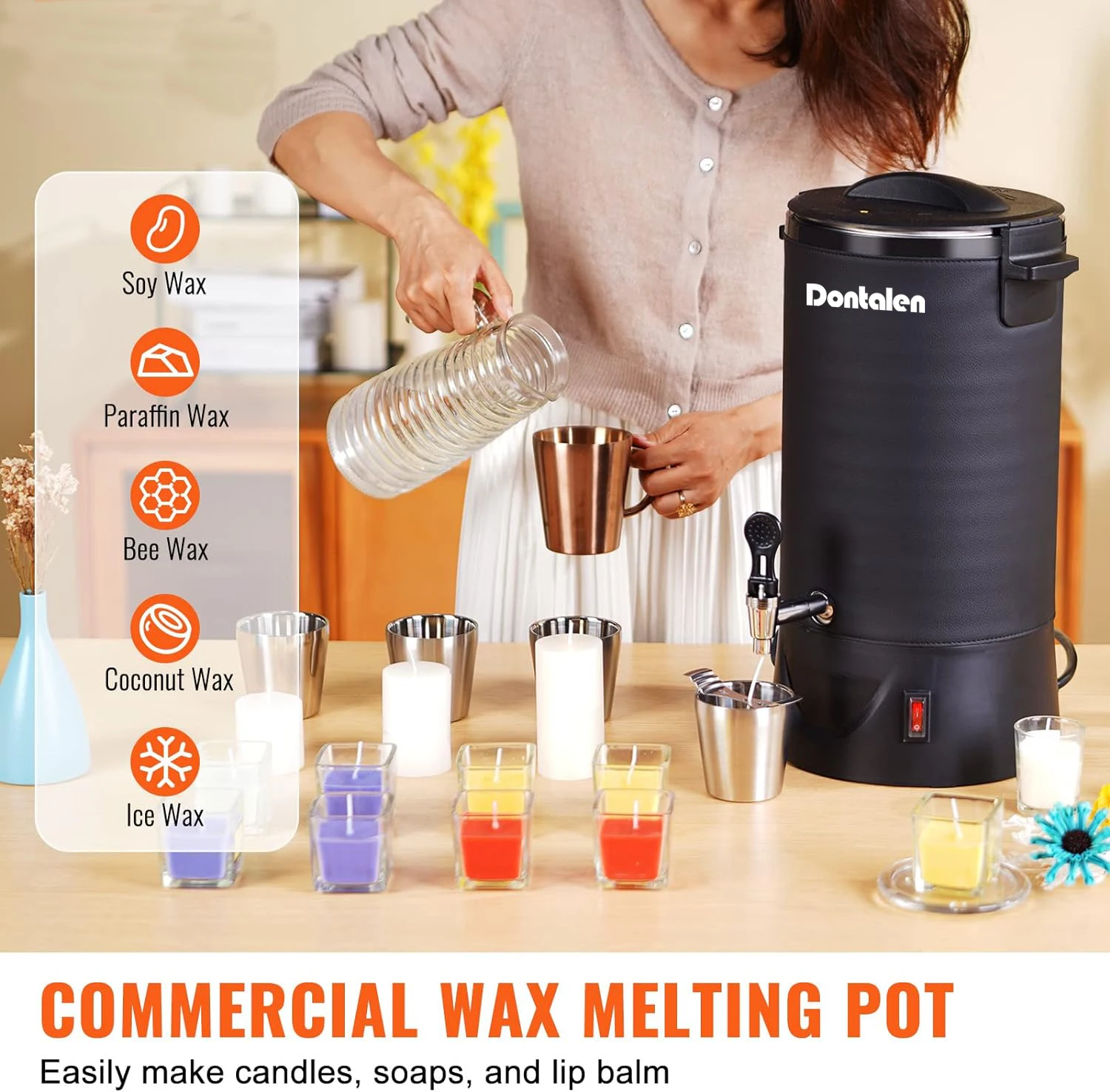 Electric Wax Melting Pot Fast Melting Candle Maker Wax Melter for Candle Making