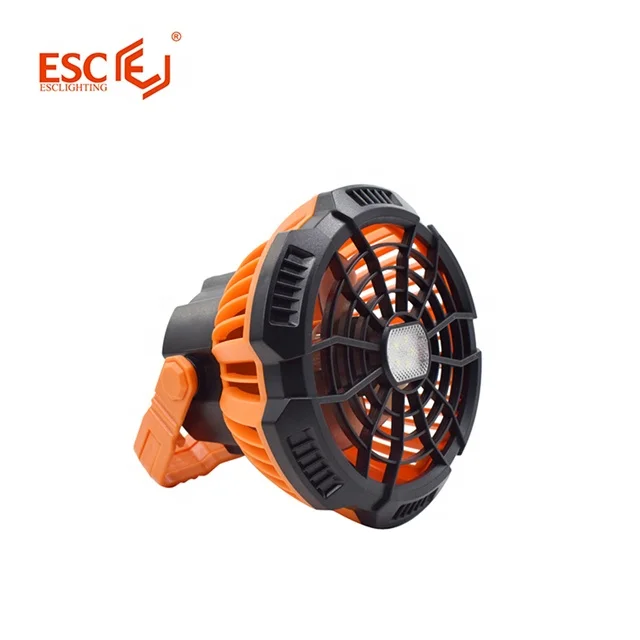New usb 5200 amh outdoor rechargeable mini led camping fan multifunctional