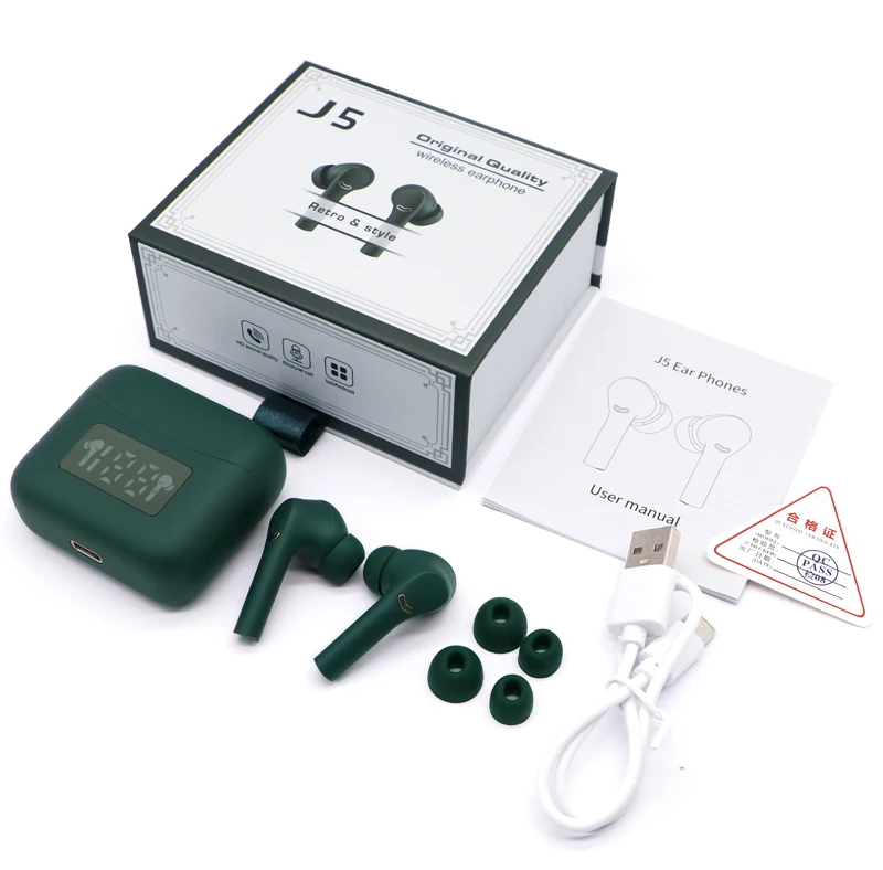 Wholesale Wireless Gaming Earbuds TWS Earphone ANC ENC 500mAh Battery NJ5 Stereo Earbuds Headphone