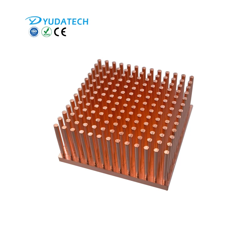Custom Motherboard Cooling Copper Heatsink Small Copper Cold Forged Pin Fin Heat Sink