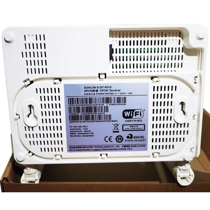 EG8145V5 Dual band epon wifi 2.4gHZ and 5ghz router 4ge wifi modem xpon onu Eg8145v5